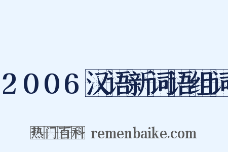 2006汉语新词语组词是什么意思的图片